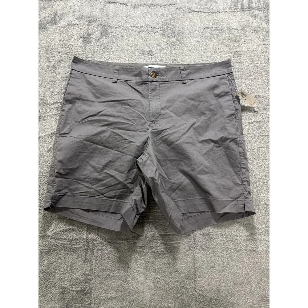 Old Navy 16 Gray Everyday Chino Shorts Womens NWT Coastal Casual‎ Summer Stretch
